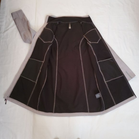 Mondetta Womens Full Zip Front Fleece Lined Plaid Trench Rain Coat Jacket Medium - Picture 6 of 15